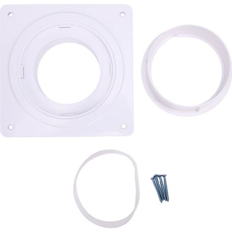 Kit de connecteur d'évent de sécheuse, plaque murale et tuyau de 7x7 pouces pour 4 tuyaux (1/5)