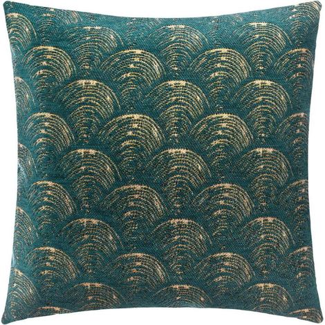 Kissenbezug Leopard - Baumwolle und Chenille - ockergelb - 40x40 cm (1/5)