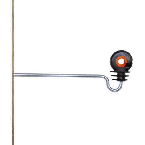 Isolatore curvo distanziatore Gallagher 18 cm XDI per pali in legno, fili e corde 10 o 100 pezzi: Isolatore curvo 10 pezzi