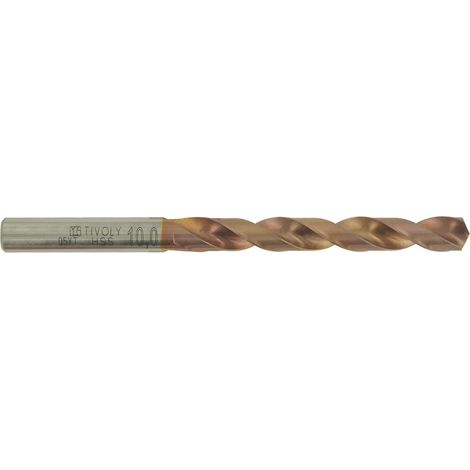 Foret HSS FURIUS taillé meulé 114541 - Diamètre de perçage : 10,2 mm - Attachement : cylindrique - Longueur totale : 133 mm - Longueur utile : 87 mm - TIVOLY