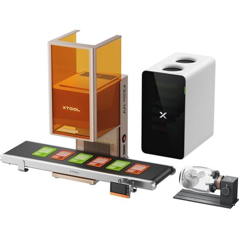 xTool F2 Ultra UV Graveur Laser, 5W UV, Gravure 3D Interne et Fine sur Verre, Double Caméra 48MP, 15 000 mm/s-F2 Ultra UV Kit de luxe (1/5)