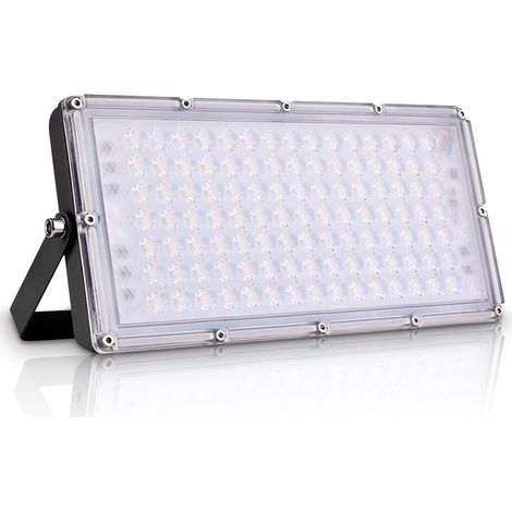 100W Projecteur Exterieur LED 10000LM 3000K Blanc Chaud Lampe Extérieur LED de Sécurité Imperméable IP65 Spot LED Extérieur Idéal pour Jardin Garage Couloir Terrasse Eclairage