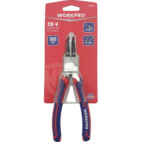 Pinza Curva per Rondelle Di Fissaggio Interne 180mm WORKPRO