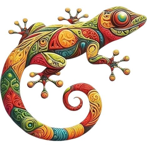 Art mural en lézard - décoration murale de gecko - Gecko Wall Art Decor (1/5)