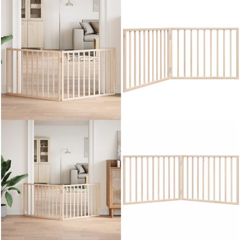 Hundegitter Faltbar 2 Paneele 160 cm Pappelholz - Hundegegend - Hundesicherung (1/5)