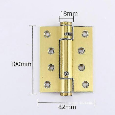 Charnière à ressort invisible (10 cm, couleur or sable) avec amortisseur de fermeture automatique et ferme-porte dissimulé.