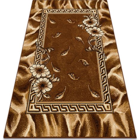 Carpet BCF Morad TRIO flowers, leaves classic - brown brown 160x220 cm