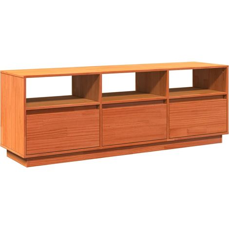 Maison Exclusive - TV-Schrank Wachsbraun 140x37x50 cm Massivholz