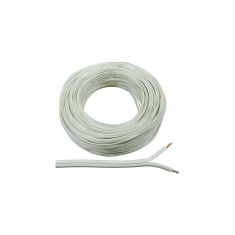 CAVO ELETTRICO BIPOLARE BIANCO H03VVH2-F- - 2x mmq.0,75 colore bianco - 100 mt