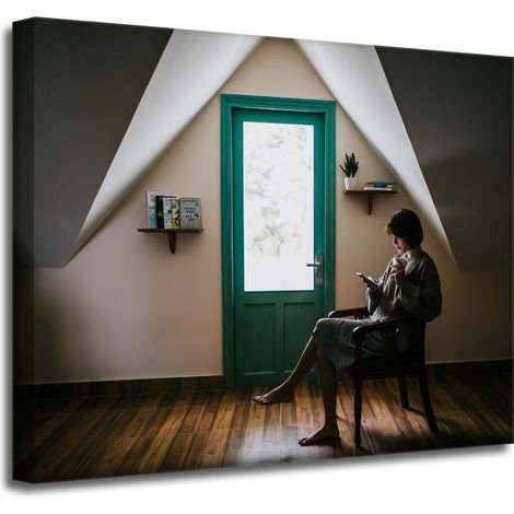 Leinwanddruck „Menschen, Frau, Chillout“, 50 x 40 cm