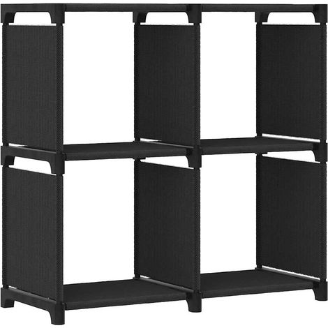 vidaXL Étagère d'affichage 4 cubes Noir 69x30x72,5 cm Tissu (1/5)