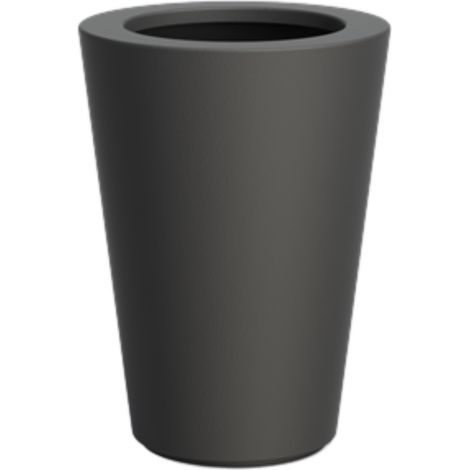 Adezz Conic mit Boden Pflanzgefäß Fiberglas Pflanzkübel 550x760 mm schwarz