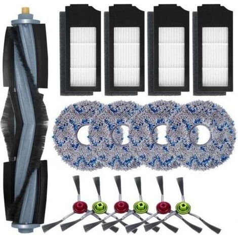 Zubehör für Ecovacs Deebot X1 Omni / X1 e Omni / X1 Turbo Staubsauger: 1 Hauptbürste, 6 Seitenbürsten, 4 Wischpads, 4 Filter (1/5)