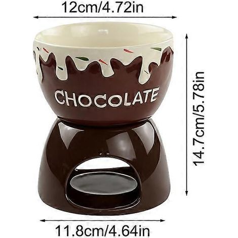 Ensemble de tasses en céramique pour faire fondre le chocolat, le beurre et la fondue, idéal pour les apéritifs.-AquaForge (1/5)