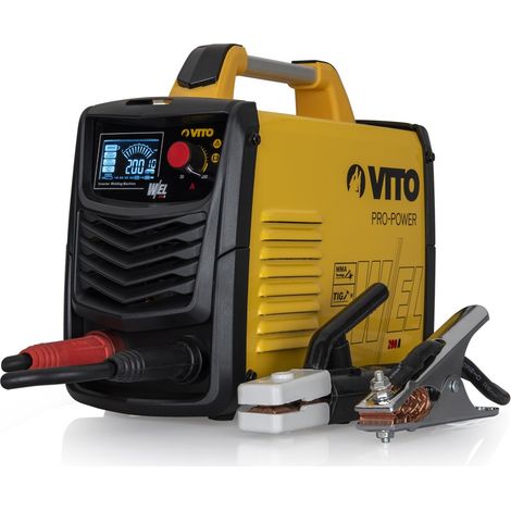Poste a souder Inverter MMA 200A Soude Baguettes électrodes de Ø 1.6 à 4 mm Malette VITO