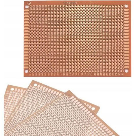 Plaque Prototype - 70 x 90 mm - Pas 2,54 mm - Montage THT - Unilatérale - 1 Pièce (1/4)