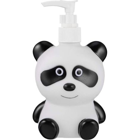 Flaconi dispenser di sapone a forma di panda da 300 ml, flaconi vuoti ricaricabili con pompa per bambini, sapone liquido, shampoo, lozioni, dispenser per le mani, dispenser per la cucina e il bagno -C
