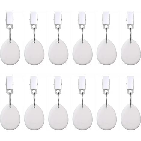 Poids Pour Nappe - Marbre Naturel Forme Goutte - Clips Métalliques Robustes - Intérieur Extérieur - Lot De 12 Pièces (1/5)