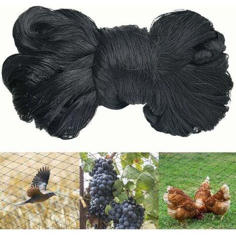15m X 15m Filet Anti Oiseaux Noir, Filet Oiseaux Robuste, Filet Voliere Poulailler, Filet de Protection pour Oiseaux, Filet de Protection Les Potager et Fruits (1/4)
