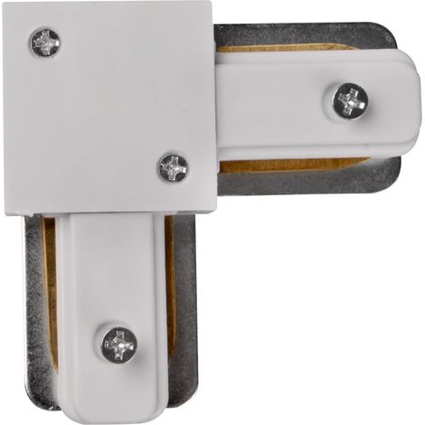 Connettore angolare bianco per binario 1 circuito Polux (1/5)