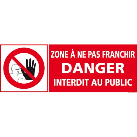 PANNEU DE SIGNALISATION DANGER (D0916) - Adhésif - 350 x 125 mm