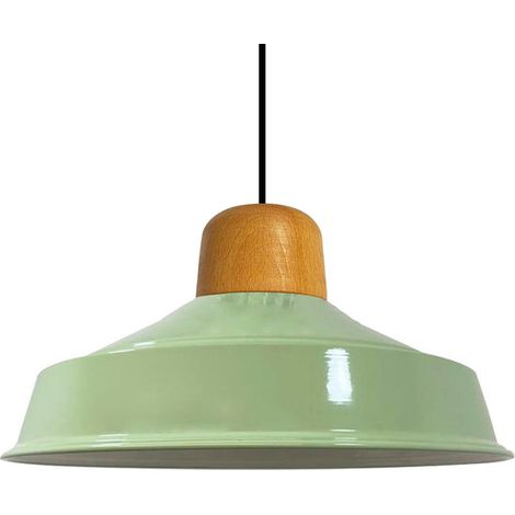 Handbemalte Industrielle Hängeleuchte aus Minzgrün Metall – Vintage-Kronleuchter E27 Ø41 cm für Wohnzimmer, Schlafzimmer Oder Esszimmer (1/5)