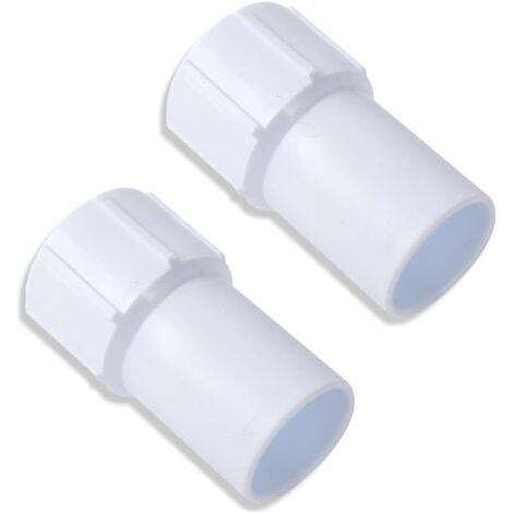 (Lot de 2) Manchon de tuyau de piscine 1-1/2" - Manchette de tuyau fileté pour tuyau d'aspiration de piscine enroulé en spirale - Relie la tête d'aspiration à l'entrée de l'écumoire sous vide - Fabriq (1/5)