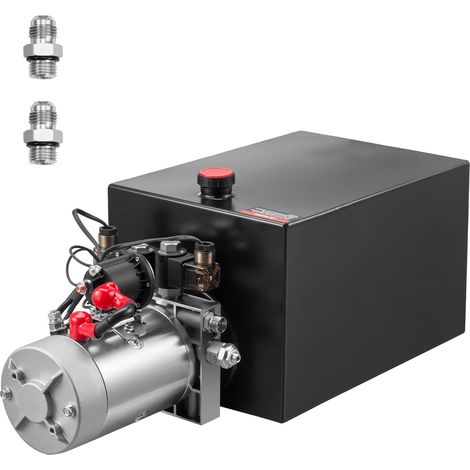 Mophorn Pompa idraulica per sollevatore rimorchio, centralina a doppia azione 2600 giri/min con flusso di 3,4L/min, ideale per rimorchi piattaforma con serbatoio in metallo per uso in officina (1/5)