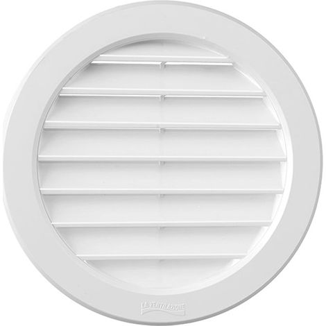 First Plast – Grille aération VMC PVC avec moustiquaire – Diamètre extérieur 120 mm – Tube 100 mm – Encastrable pour menuiserie (1/3)