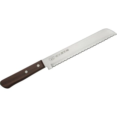 Couteau à pain 20 cm, lame dentelée en acier 420J2, idéal pour couper le pain frais et croustillant sans l'écraser (1/4)