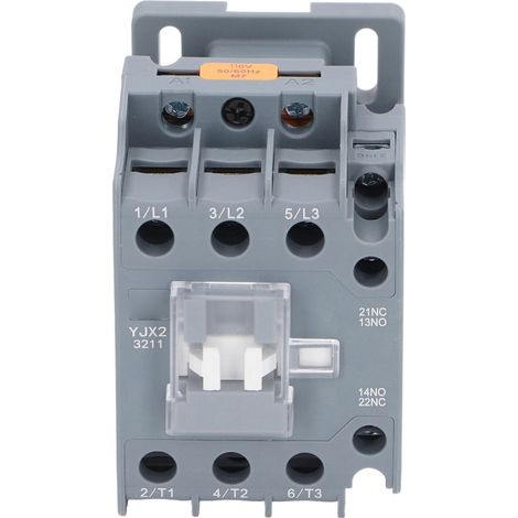 Contacteur AC bobine de cuivre 3 phases 1 NO NC argent, contrôleur de commutateur de Circuit de Contact 32A 110V (1/5)
