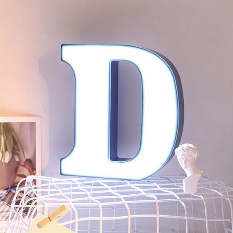 LED-Nachtlicht aus Kunststoff mit 26 Buchstaben des englischen Alphabets – Dekoration für Geburtstage, Heiratsanträge und Liebesgeständnisse (weißes Licht) (1/5)