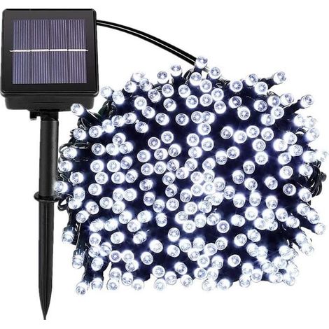 30M 300LED Guirlandes Lumineuses Solaires 8 Modes Étanche Blanc Lumière Guirlande Lumineuse Extérieur Décoration pour Jardin T[548] (1/4)