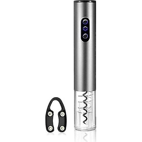 Ouvre-bouteille électrique 2025, tire-bouchon en acier inoxydable, fonctionne sur piles et est muni d'un coupe-capsule. (1/5)