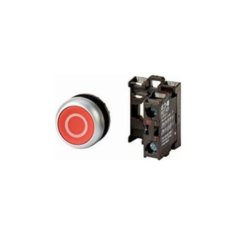 Eaton 216510 interruttore a pressione, 1 apribottiglie piatto, Rosso, fissaggio frontale (1/3)