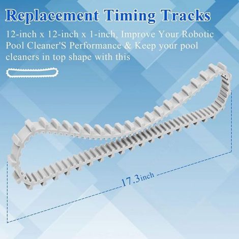 Courroie De Transmission - Pour Robot Nettoyeur De Piscine Dolphin 9985006-R2 - Lot De 2 Avec Roue Motrice Grise (1/5)