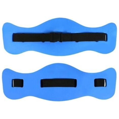BUNTHAUS Ceinture flottante de natation - Ceinture d'exercice d'aquagym - Aide à la flottaison en mousse Aqua Fitness - Bleu (1/4)