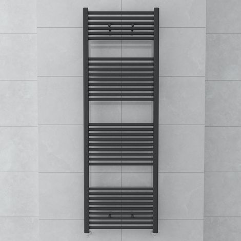WarmeHaus Straight Grey Heated Towel Rail Radiator 1800x600mm
