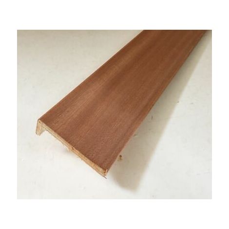 Coprifilo mostrina mogano piatta impiallacciata con aletta mm 70 x 10 x 2250 dimensione disponibile: mm 70 x 10 x 2250 (1/2)