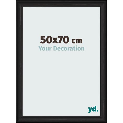 yd. - Cadre photo 50x70 - Noir Grain de Bois - MDF - Lazio