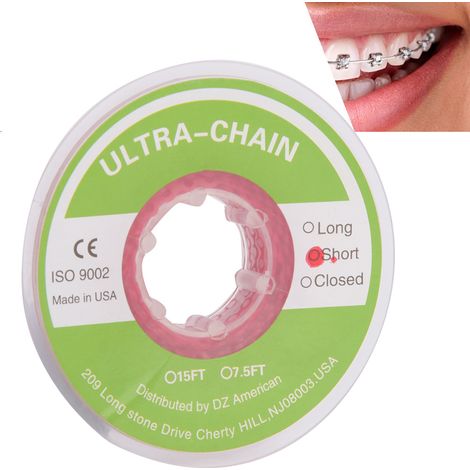 Rotes kieferorthopädisches Gummiband für Zahnspangen (1/5)