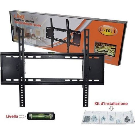Linq - Staffa Porta Tv A Muro Parete Supporto Da 30″ A 65″ Fino A 80kg Livella Li-t011 - (1/2)