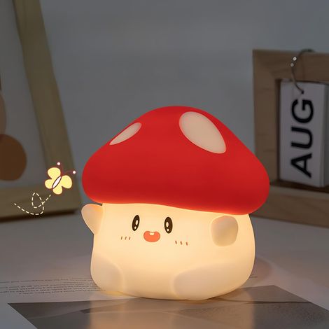 Pilz Nachtlicht Kinder Silikon Dimmbar Schlummerleuchte Lampe (1/5)