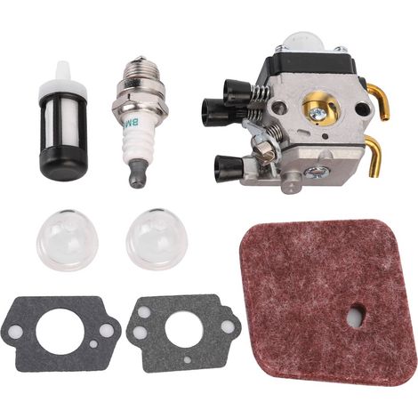 Kit carburateur pour débroussailleuse STIHL FS38/FS45/FS55/KM55 – Métal/plastique, 1 kit complet (1/5)