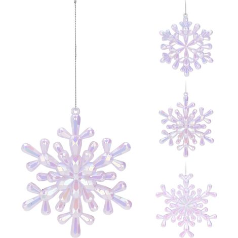 FIOCCO NATALIZIO DA APPENDERE, 12CM, COLORE ROSA, MODELLO ASSORTITO