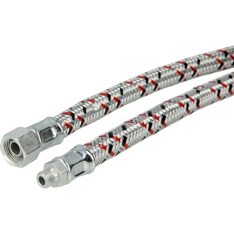 Flexible fioul 1/8'' FM x écrou à chapeau 3/8'' x 1000 mm