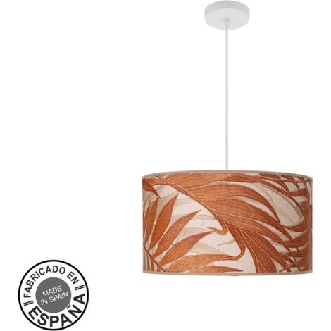 Fashion Pendelleuchte 2xe27 Weiß/Blatt Caldera Regx40x40cm C/Diffusor