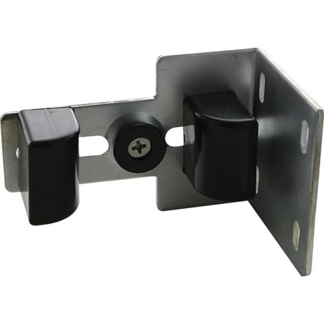 Gâche portail coulissant - Acier zingué blanc - 3 fonctions noir - SECURY-T