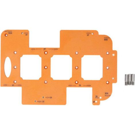 Gabarit de rayon de coin rond Gabarit de rayon d'angle rond 3 en 1, gabarit d'angle de routeur bricolage scie (1/4)