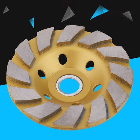 Disque à meuler diamanté segmenté de 10 cm, 6 trous, pour marbre, béton et pierre (1/5)